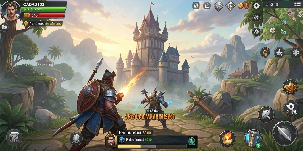 Tampilan menarik dari gameplay Tower Defense yang menegangkan.