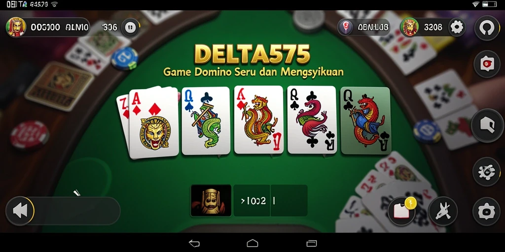 Tampilan gameplay menarik dari DELTA575 yang menampilkan permainan Domino seru.