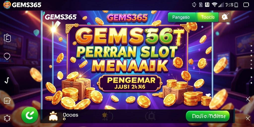 Tampilan menarik dari gameplay Slot GEMS365 yang mendebarkan.