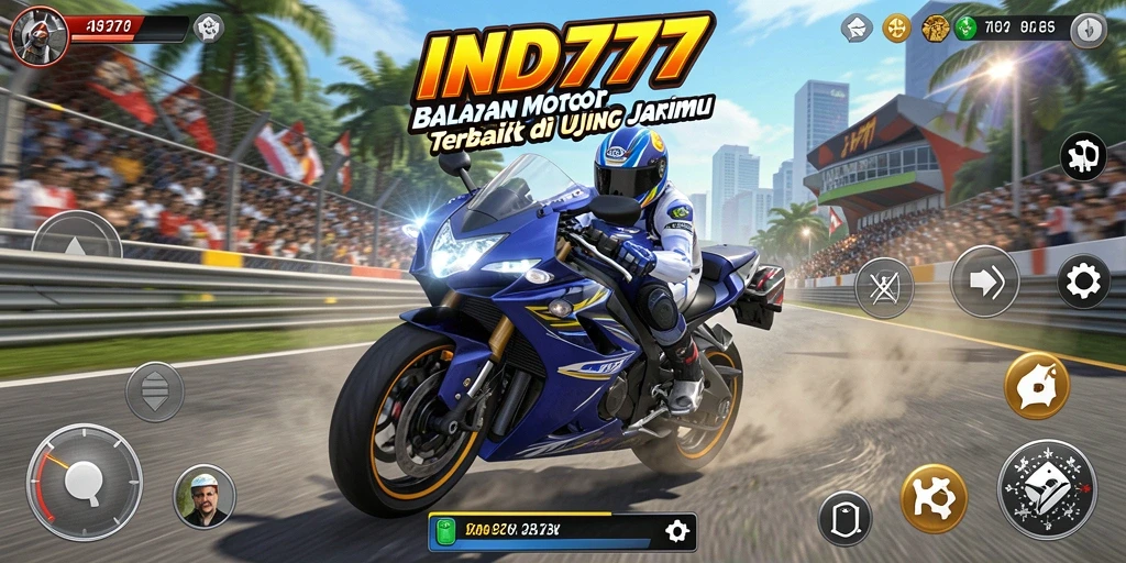 Gameplay mendebarkan dari balapan motor yang intens dan menantang.