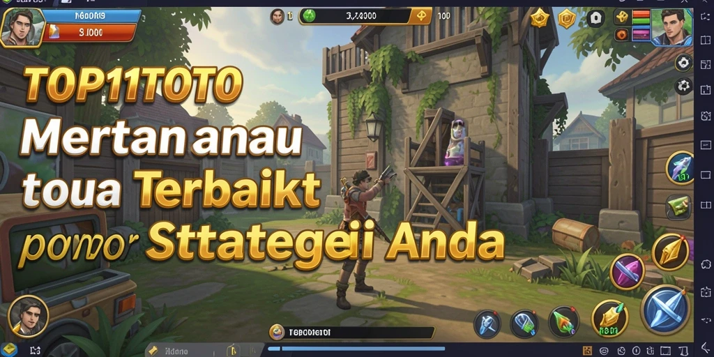 Screenshot dari gameplay Tower Defense dengan menara dan musuh yang berperang.