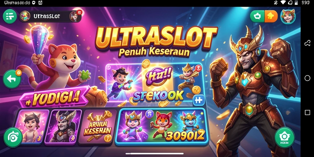Tangkapan layar gameplay ULTRASLOT dengan grafik yang menawan.