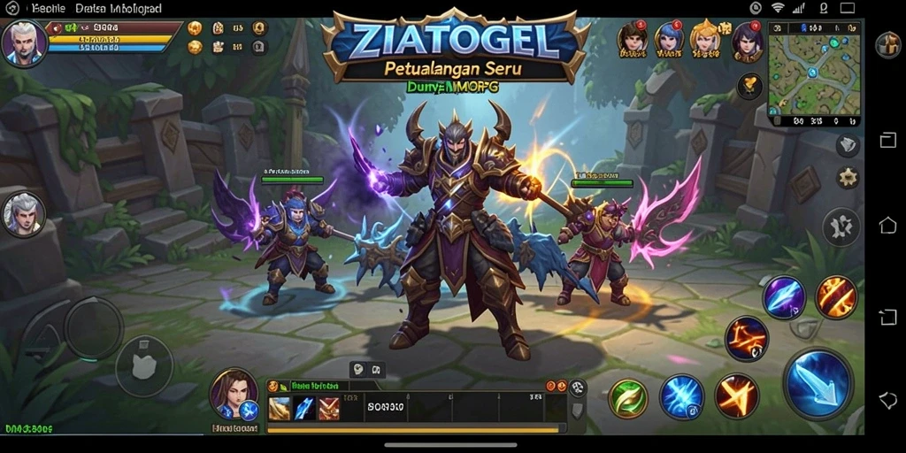 Tampilan gameplay ZIATOGEL yang mendebarkan dalam dunia MMORPG.